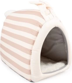 Striped Konijnenhuis Pluche Meerkleurig