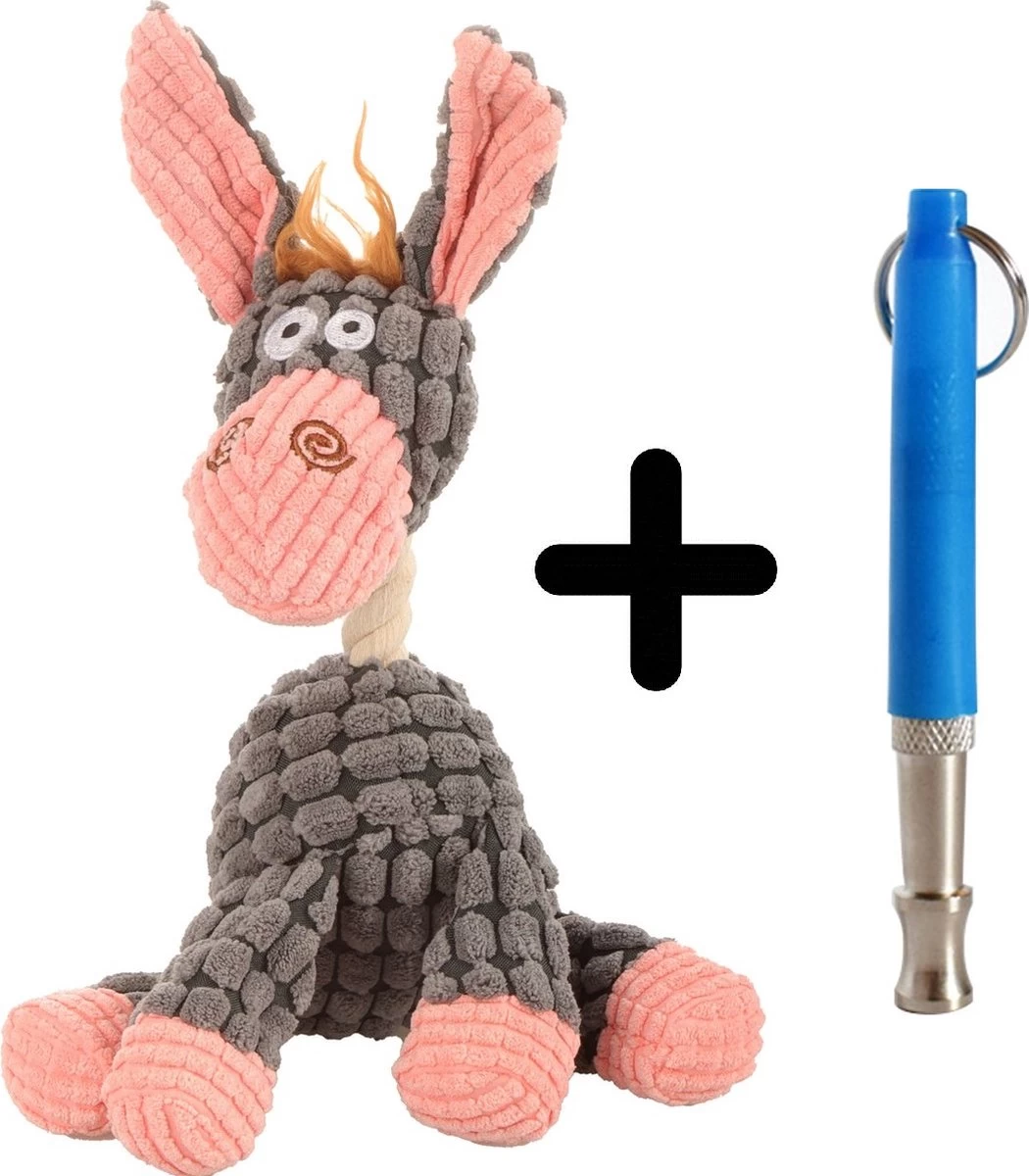 Edmondo Pluche Hondenknuffel – Ezel – Met Piep – Honden – Speelgoed – Honden Speelgoed – Duurzaam – Speeltje – Knuffel – Intelligentie + Ultrasoon Training Hondenfluitje 3 Edmondo Pluche Hondenknuffel – Ezel – Met Piep – Honden – Speelgoed – Honden Speelgoed – Duurzaam – Speeltje – Knuffel – Intelligentie + Ultrasoon Training Hondenfluitje
