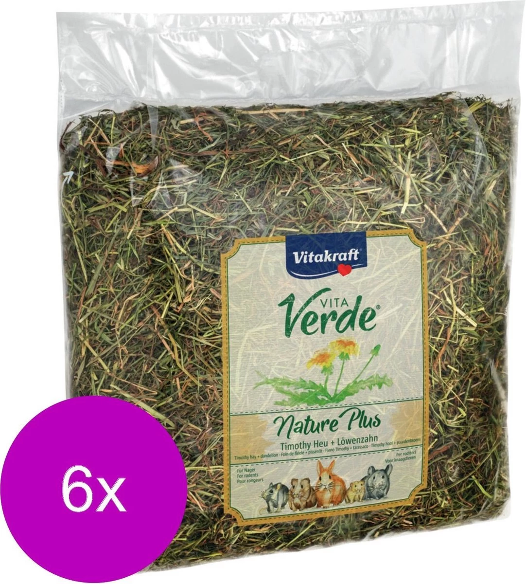 Vitakraft Vita-Verde Hooi 500 G – Ruwvoer – 6 X Paardebloem 3 Vitakraft Vita-Verde Hooi 500 G – Ruwvoer – 6 X Paardebloem
