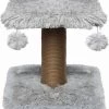 Topmast Krabpaal Fluffy Langhaar – Nairobi – Grijs – 34 X 34 X 34 Cm – Krabpaal Voor Katten – Met Kattenspeeltjes – Duurzaam Sisal Touw -Huisdierbenodigdheden Winkel 1095x1200