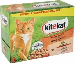 Kitekat Maaltijdzakjes Avonturier – Vlees En Vis – Kattenvoer – 100g