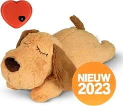 Rirri Knuffel Hond Met Hartslag – Puppyknuffel – Hondenknuffel Voor Puppy – Snuggle Puppy – Knuffel Met Hartslag En Gratis Warmte Pad Speciaal Voor Puppy’s