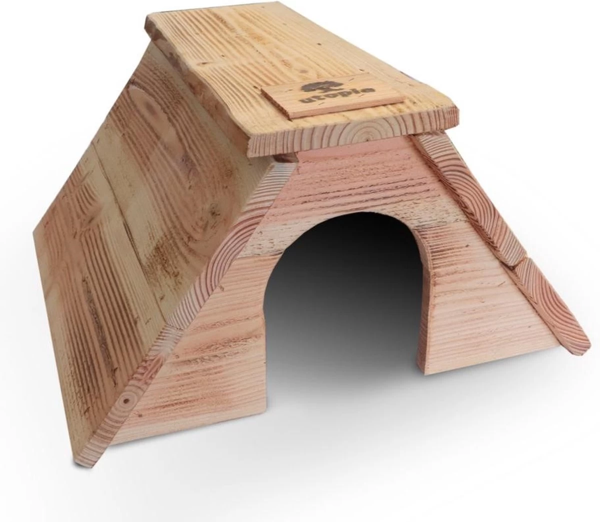 Utopia Caviahuis Schuin Dak Gebrand Douglas Hout 40X41X24 CM 3 Utopia Caviahuis Schuin Dak Gebrand Douglas Hout 40X41X24 CM