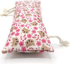 Wasbaar En Hervulbaar Catnip Speelkussen ‘LENTE’ Voor Je Kat – Ecologisch En Plastiekvrij – 30 Cm Lang – Met Uniek Maaknummer – Made In Belgium!