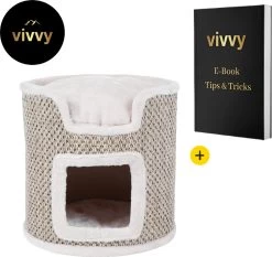 Krabton Voor Katten – Krabpaal Voor Katten 2 In 1 – Kattenmand Multifunctioneel – Hoogwaardige Materialen – 37*37*37 Cm