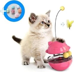 Kattenspeeltjes Intelligentie Kattenspeelgoed Katten Kat Cat Toy Kitten – Roze Voeding Dispenser Speelgoed – Dutchwide