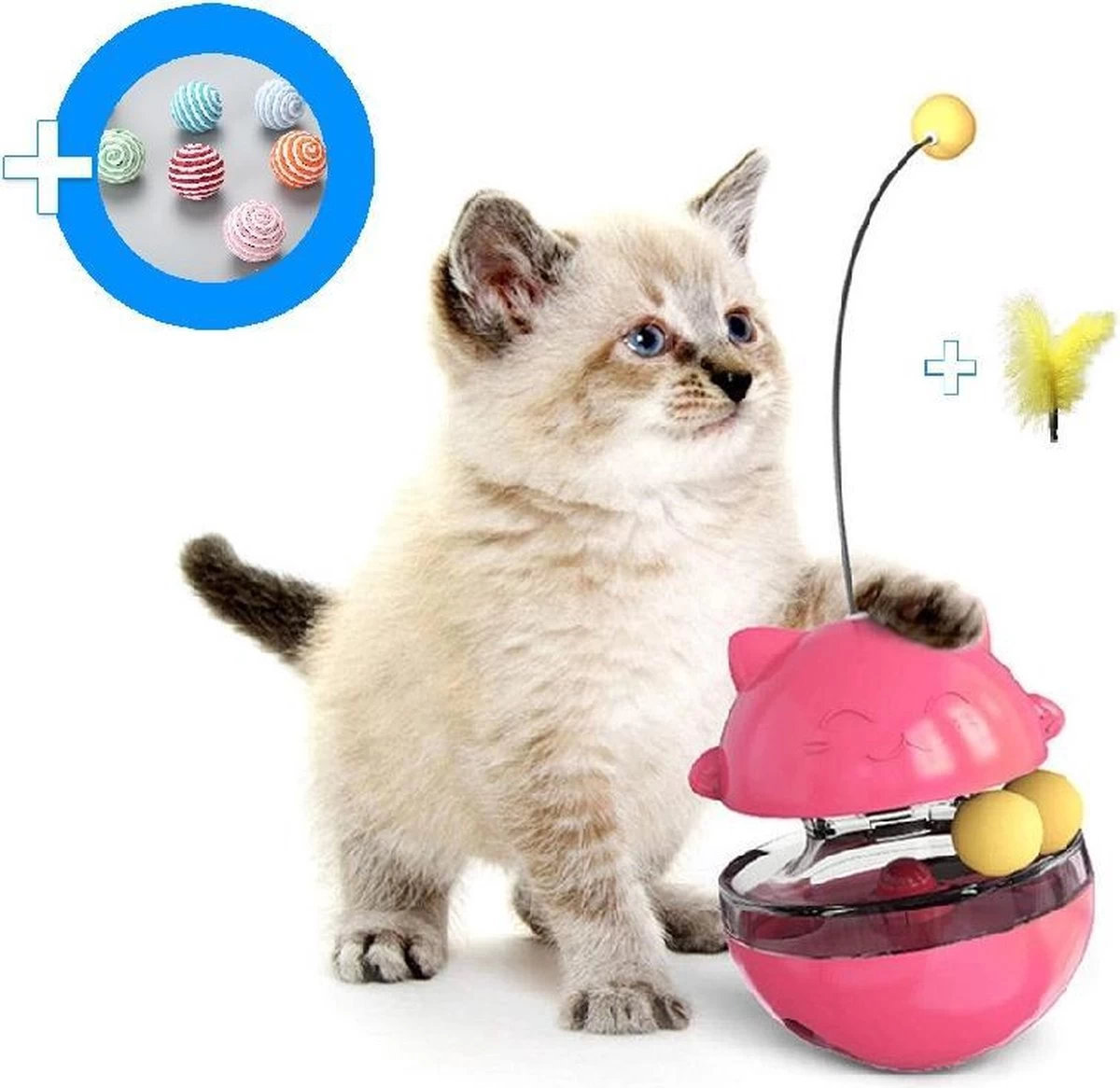Kattenspeeltjes Intelligentie Kattenspeelgoed Katten Kat Cat Toy Kitten – Roze Voeding Dispenser Speelgoed – Dutchwide 3 Kattenspeeltjes Intelligentie Kattenspeelgoed Katten Kat Cat Toy Kitten – Roze Voeding Dispenser Speelgoed – Dutchwide
