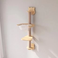 Katten Klimmuur – Katten Klimwand – Krabpaal Muur – Klimmuur Kat – 40x30x110cm (LxBxH)