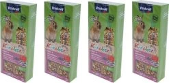 Vitakraft – Konijnensnacks – Dwergkonijnkracker – 2 In 1 Bosbessen – 112 Gram – Per 4 Doosjes