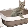 Kattenbak Open Met Rand, 40 X 50 X 15 Cm, Set Met Strooischep En Hygiënische Container, Niet-giftige Grondstof Van Het Milieu, Duifgrijs -Huisdierbenodigdheden Winkel 1200x771