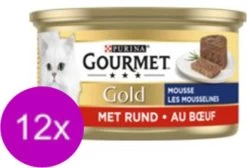12x Gourmet Gold – Mousse Rund – Kattenvoer – 85g