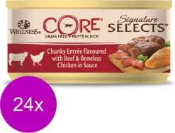 Wellness Core Signature Selects Chunky 79 G – Kattenvoer – 24 X Rund/Kip