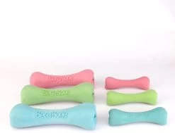BecoBone – Kauwbot Flexibel Van Rubber Voor Hond – Beco Pets – In Groen, Blauw Of Roze – Maat S/M – Kleur: Groen, Maat: Medium