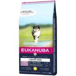 12kg Eukanuba Grain Free Puppy Large Breed Kip Hondenvoer Droog