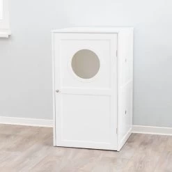 TRIXIE Kattenhuis Voor Kattenbak Met 2 Verdiepingen 53x90x58 Cm Wit