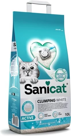 Sanicat Clumping White Active Marseille Soap 10 Liter