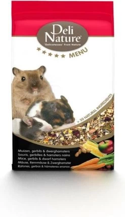 5x Deli Nature 5 Sterren Menu Muis, Woestijnrat En Dwerghamster 750 Gr
