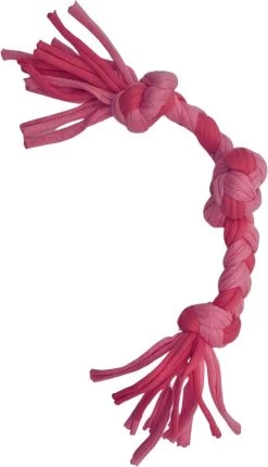 JULA Pets – Roze Flostouw Voor Kleine Honden En Puppy’s – Hondenspeeltje – Speeltouw – Puppy Speelgoed – Cadeau Hond – In Nederland Gemaakt Van Gerecycled Materiaal