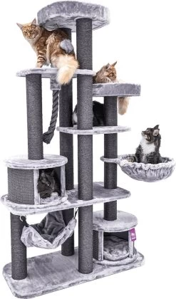 Petrebels Scenic View 197 Krabpaal – Grijs – 197 Cm – Meerdere Katten