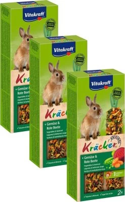 Vitakraft Konijn Kracker – Konijnensnack – 3 X Groente