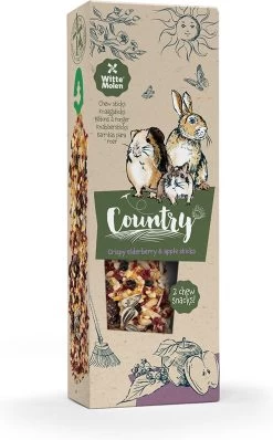 Witte Molen Country Knaagsticks Vlierbes & Appel 110g