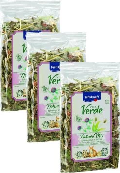 Vitakraft Vita-Verde Weegbree En Klaver – Knaagdiersnack – 3 X 70 G