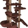 Topmast Krabpaal Fluffy Malta – Bruin – 166 X 65 X 173 Cm – Krabpaal Voor Grote Katten En Zware Katten – Met Kattenhuis En Hangmat – Stevig Sisal Touw -Huisdierbenodigdheden Winkel 840x1200