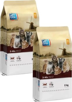 Carocroc 3-Mix – Kattenvoer – 2 X 2 Kg