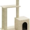 La Dolce Vita – Kattenmeubel Met Sisal Krabpalen 71 Cm Crèmekleurig -Huisdierbenodigdheden Winkel 852x1200