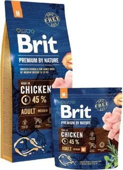 Brit Premium By Nature Hondenvoer Adult M 15 Kg – Hond