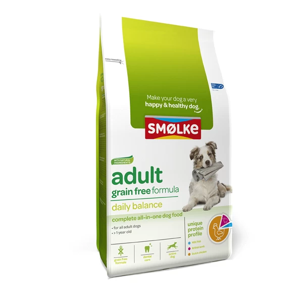 Smolke Adult Grain Free Formula Kip&Lam&Vis – Hondenvoer – 3 Kg Graanvrij 3 Smolke Adult Grain Free Formula Kip&Lam&Vis – Hondenvoer – 3 Kg Graanvrij