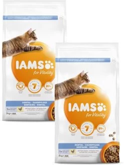 Iams Cat Adult Dental – Kattenvoer – 2 X Kip 3 Kg