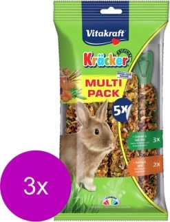 Vitakraft Konijn Kräcker Voordeelpak – Konijnensnack – 3 X 5 Stuks