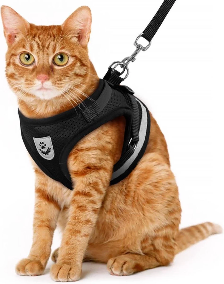 Kattentuigje, Borstharnas Voor De Kat – Zwart – Maat L 2 Kattentuigje, Borstharnas Voor De Kat – Zwart – Maat L