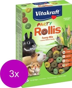 Vitakraft Rollis Party – Knaagdiersnack – 3 X 500 G