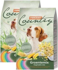 2×6 Kg Fokker Country Groentemix Hondenvoer